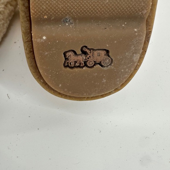 Coach G1433 Womens Tan Suede‎ Moto Shearling Fur Lined Moccasin Boots Size 7B main image 10